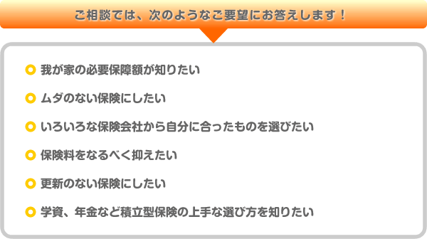 生命保険相談・見直し相談