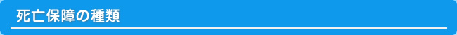 死亡保障保険の種類